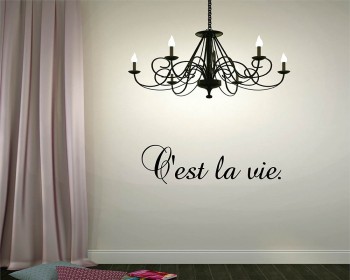 C'est La Vie Quotes Wall Decal Motivational Vinyl Art Stickers